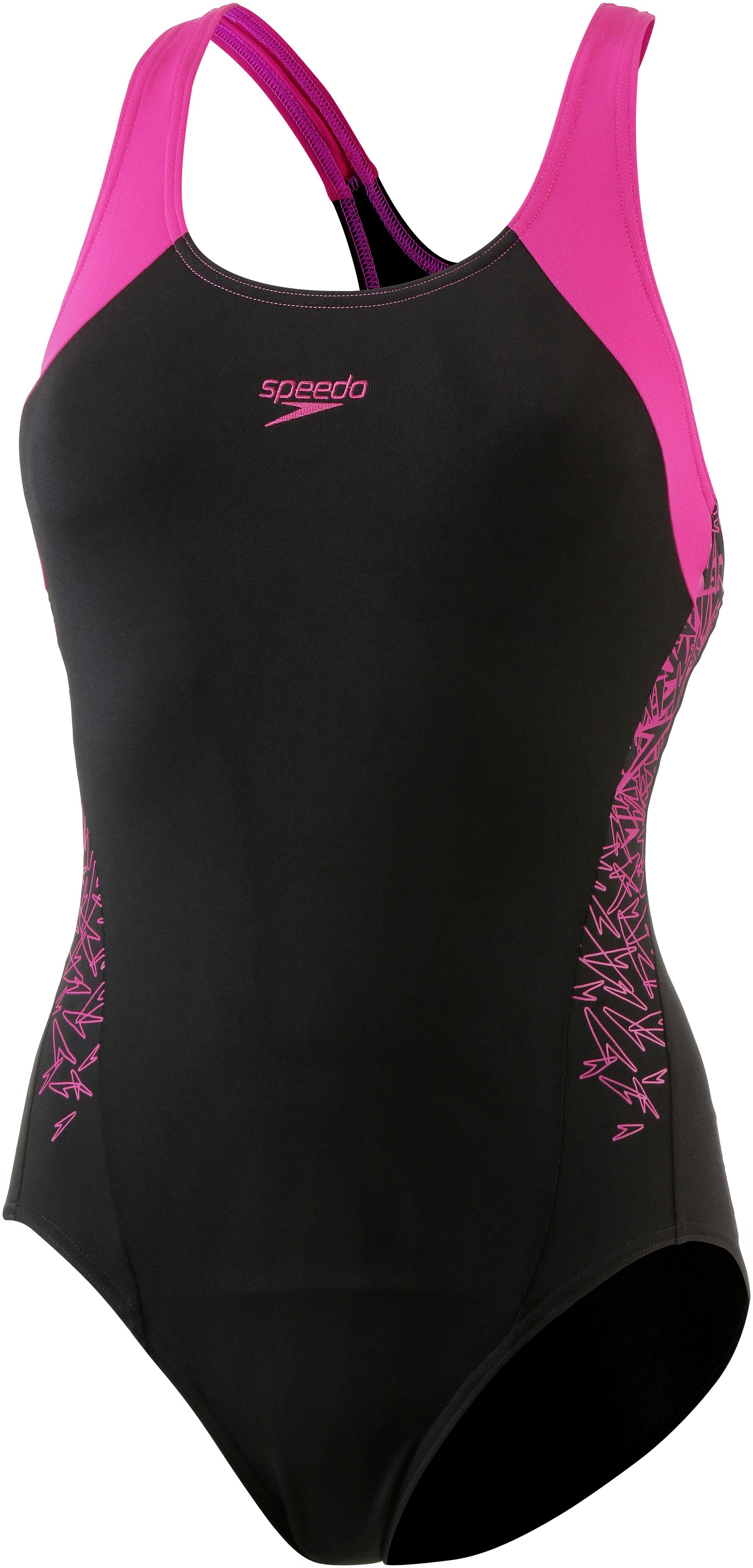 SPEEDO Boom Splice Muscleback Schwimmanzug Damen schwarz/pink im Online