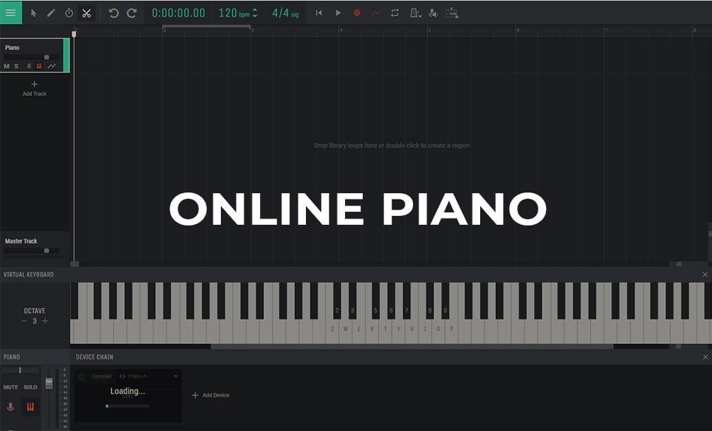 Online piano virtual keyboard, play online midi pano for free