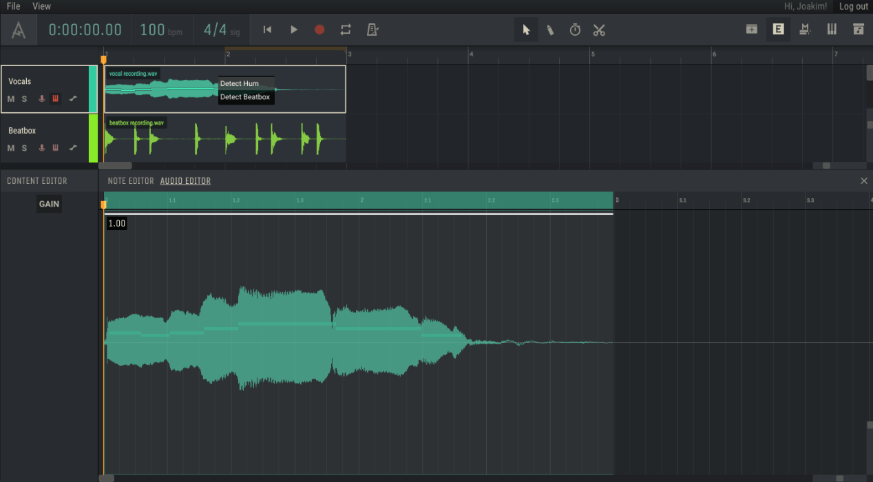 Make music online Amped Studio online sequencer