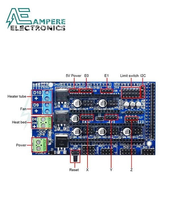 Ramps 1.6 Expansion Control Board with Heatsink Upgraded Ramps 1.4 1.5