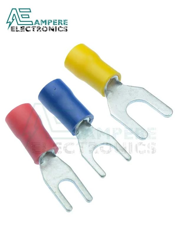 M4 Screw Insulated Fork Terminal for 2mm wire 10pcs Ampere Electronics