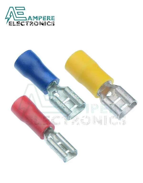 FDD2-205 Female Spade Insulated Terminal for 2mm wire - 10pcs | Ampere