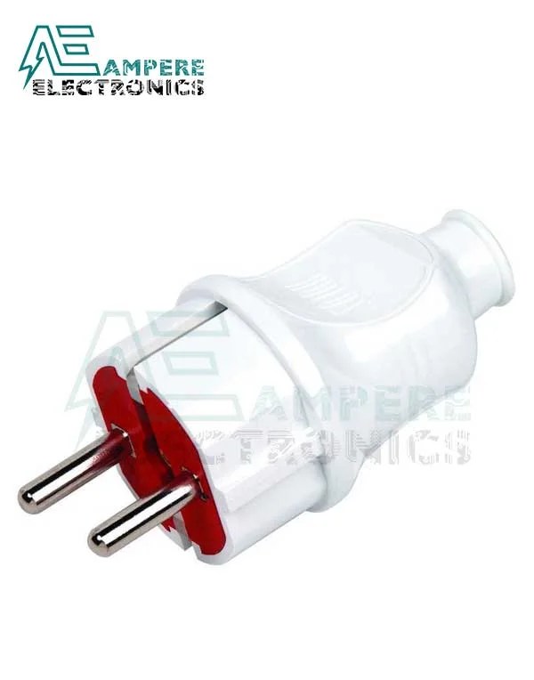 2pin Male Electrical Plug Connector 16A 220V Ampere Electronics