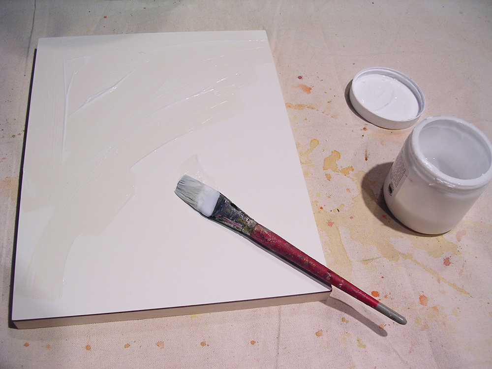 Mounting watercolor paper on panel Artist Surfaces Ampersand Art