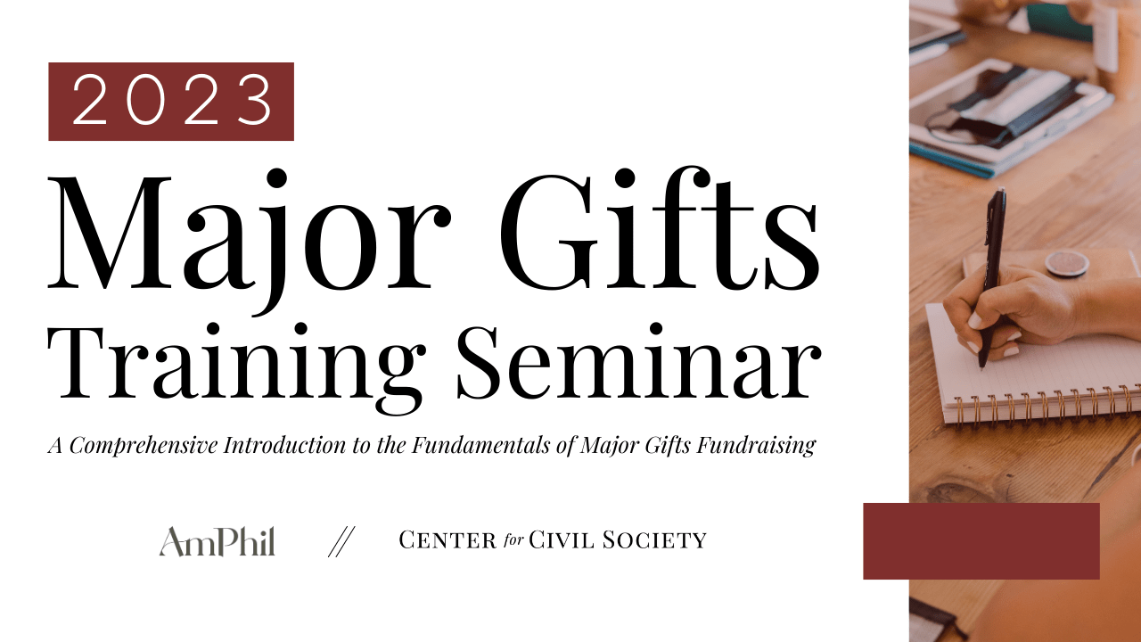 Major Gifts Conference Seminar Nonprofit Learning Denver 2023