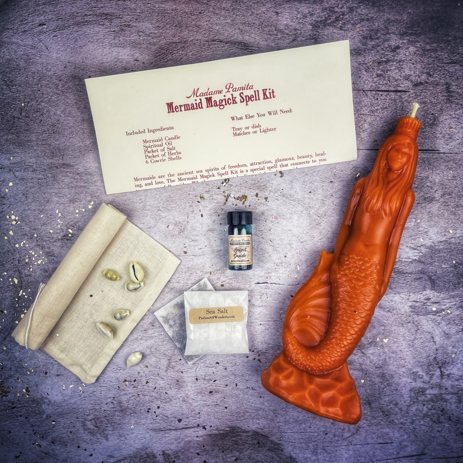 New Handmade Orange Mermaid Natural Candle Kit Is Calming & CleanBurning