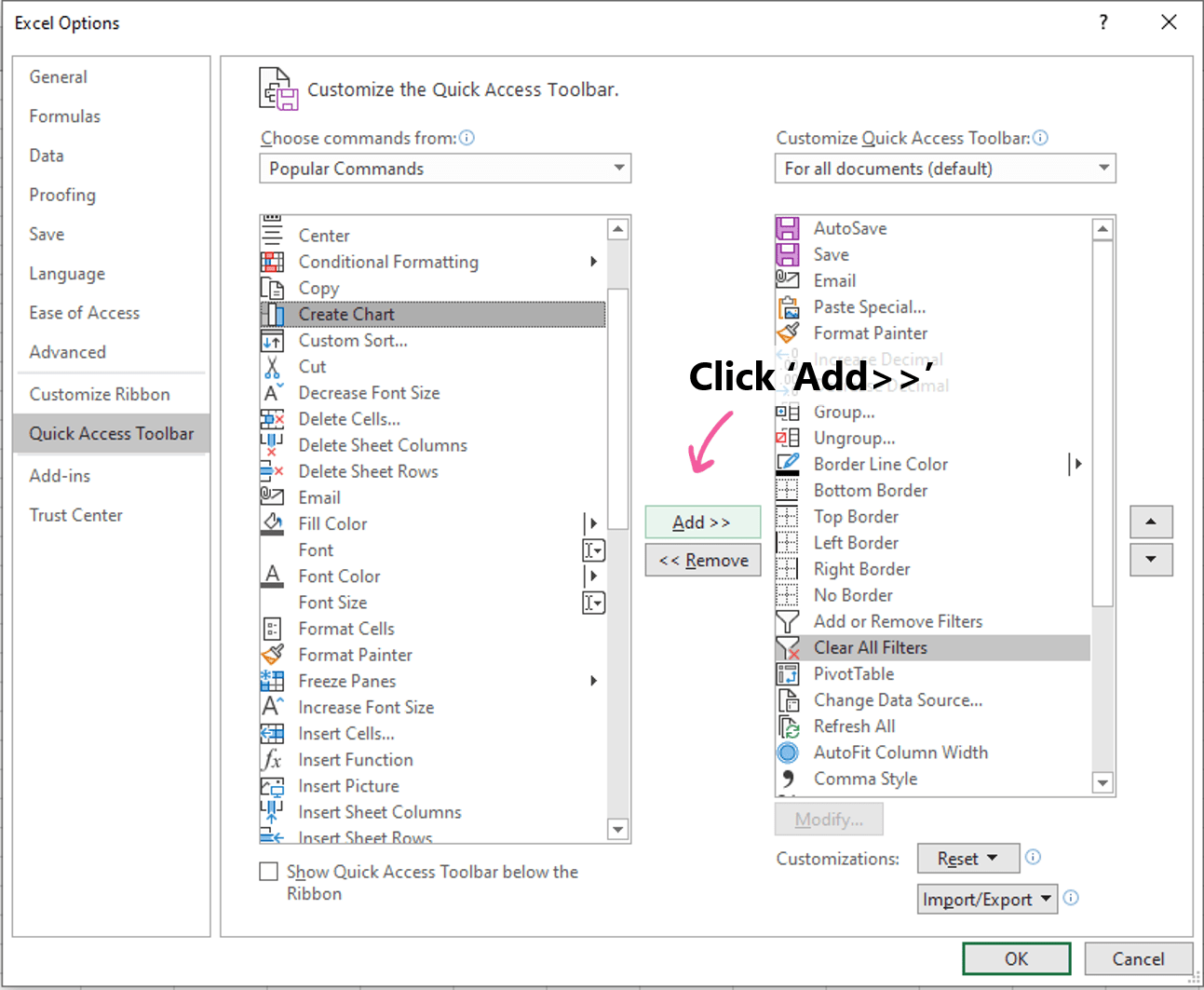 Best practices for the Quick Access Toolbar in Microsoft Excel