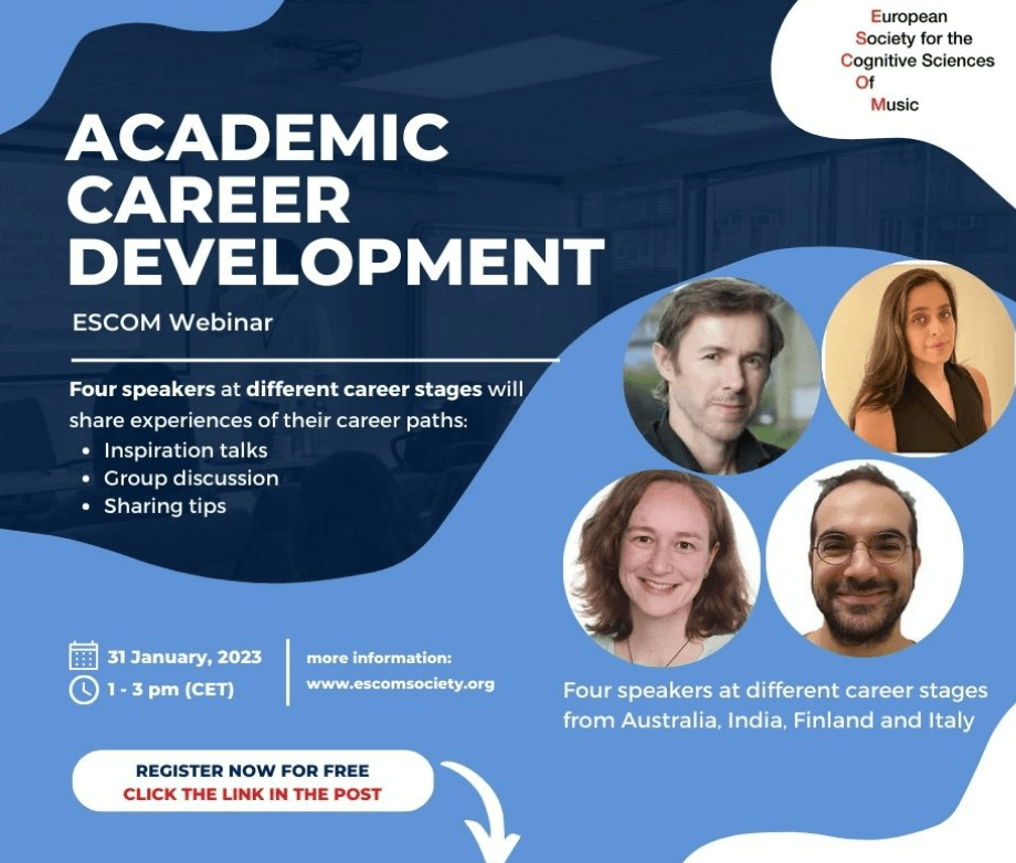 inar on Academic Careers Australian Music & Psychology Society