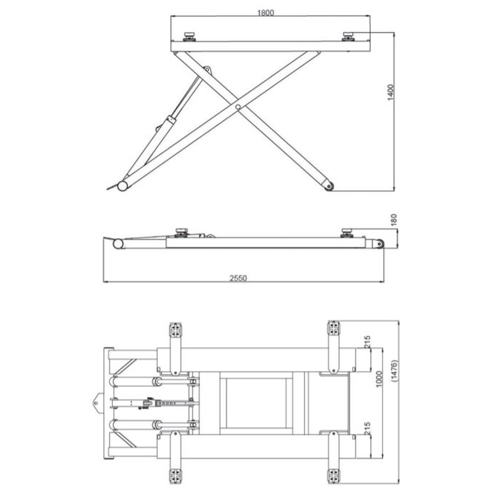 AMSPL6 Portable Scissor Lift 6,000 lb Capacity Canada