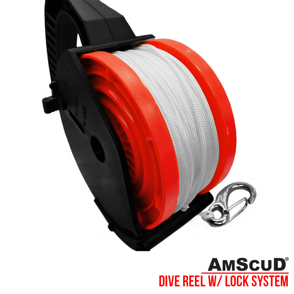 AmScuD Dive Reel with Locking System 290feet AmScuD Premium Meets Value