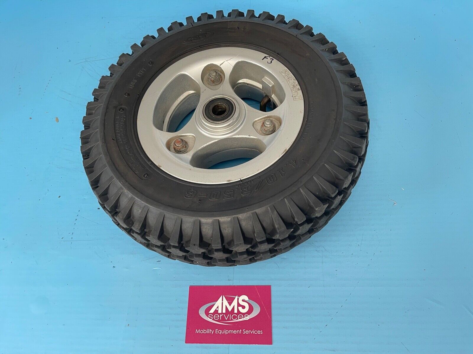 TGA Breeze S4 8mph Mobility Scooter Front Wheel & Tubed / Pneumatic Tyre Part F3 AMS