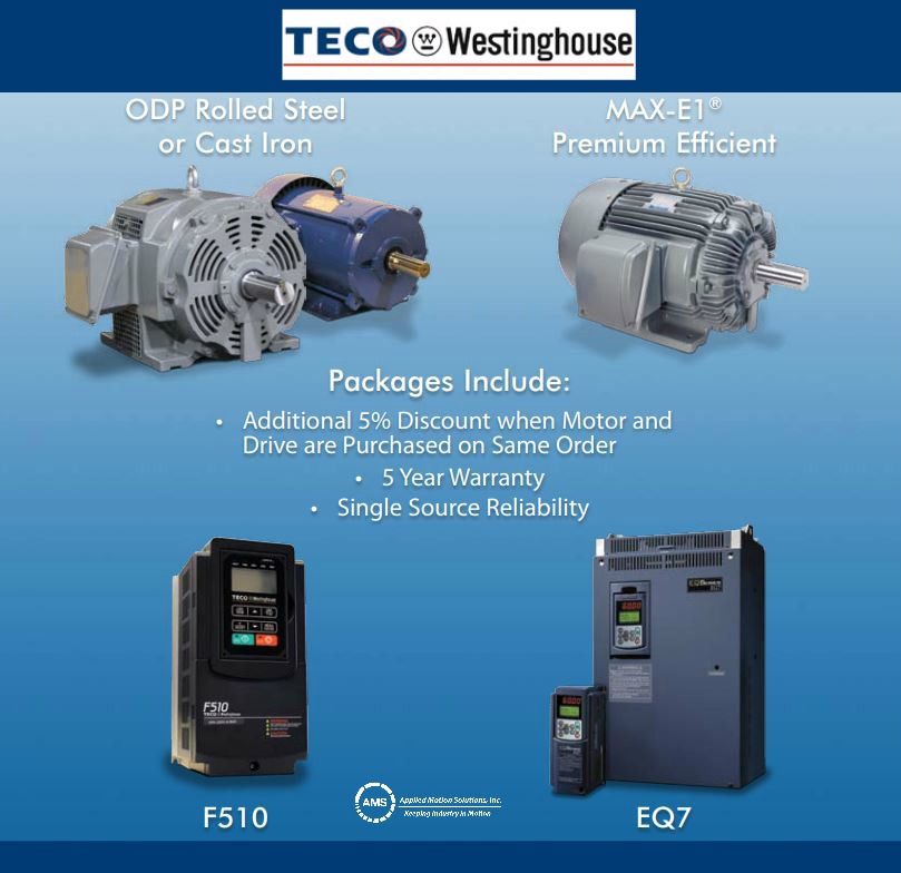 TECO Premium Efficient Motor & Drive Combination Packages Applied
