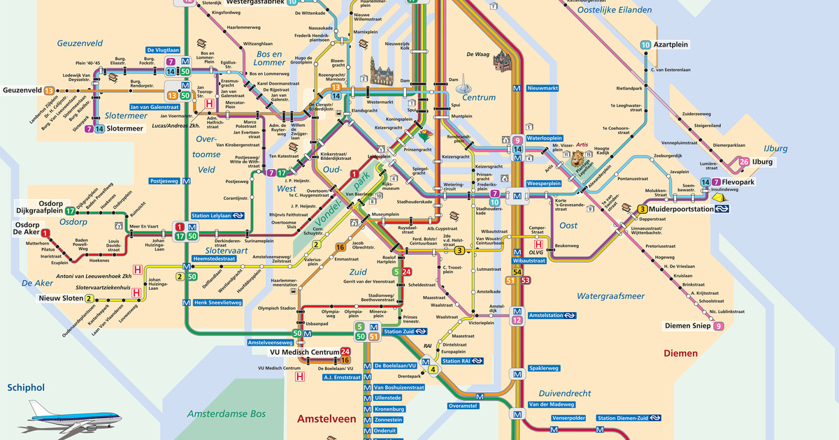 Amsterdam Ov Kaart Berlin tramway t9 plan