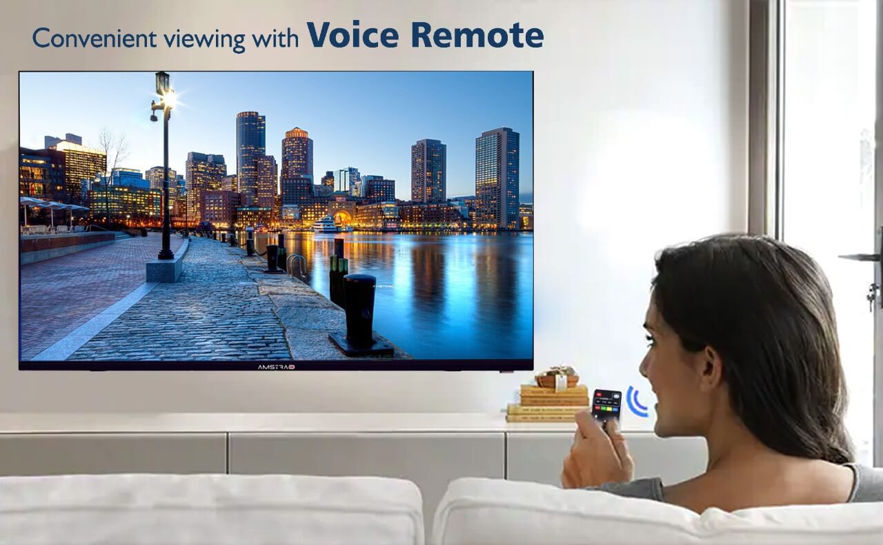 Amstrad 32 Inch HD Smart LED TV with Voice and Thin Bezels AM32HSVA6A