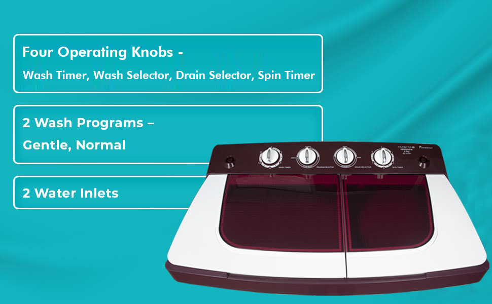 Amstrad 6.5 Kg Semi Automatic Washing Machine AMWS65PW Amstrad India