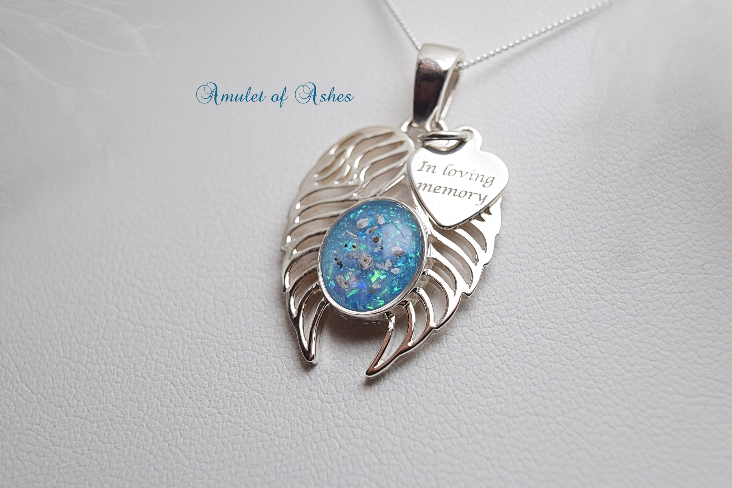 Cremation Ashes & Memorial Necklace Amulet of Ashes