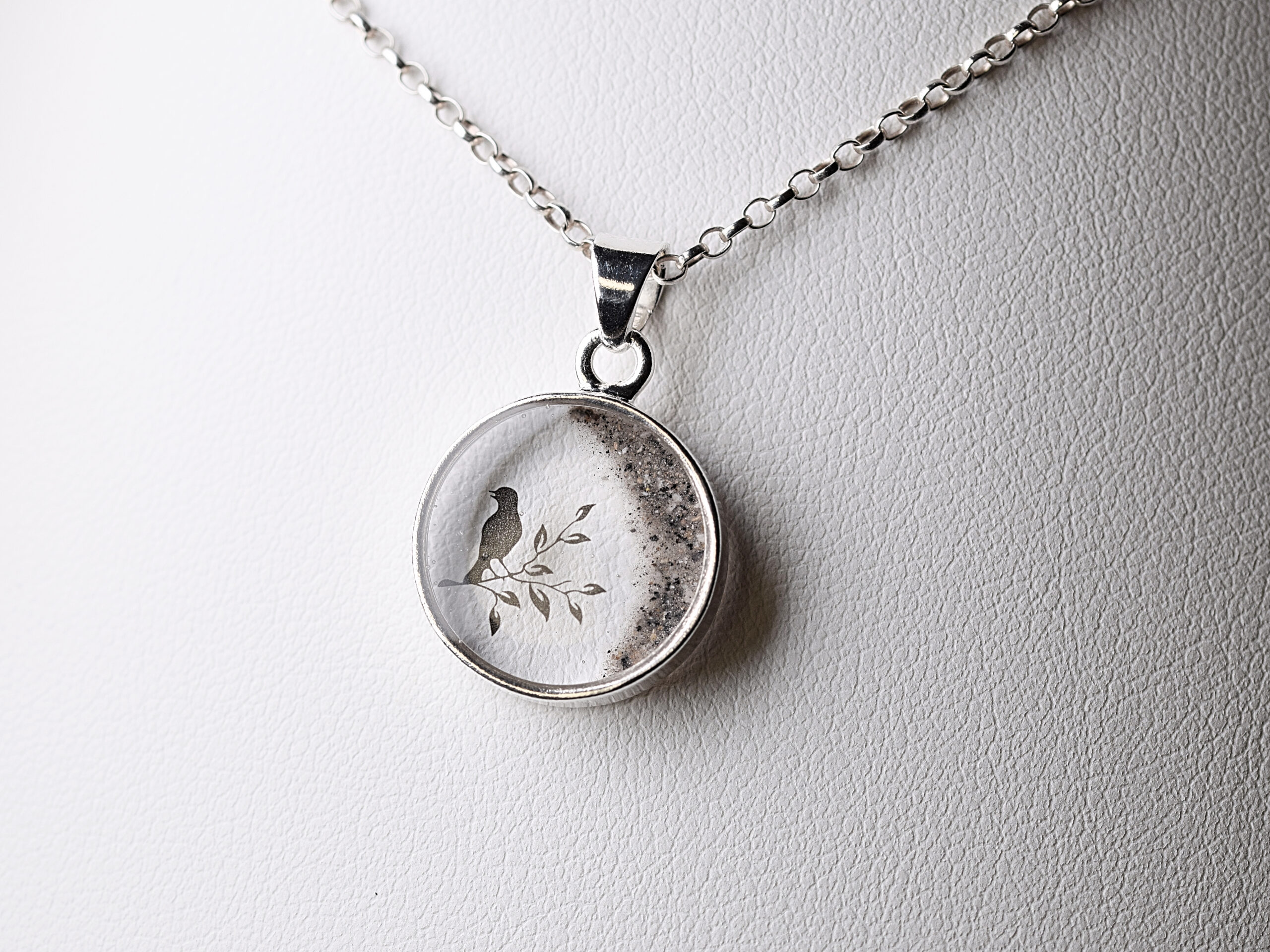 Cremation Ashes & Memorial Open Back Necklace Amulet of Ashes