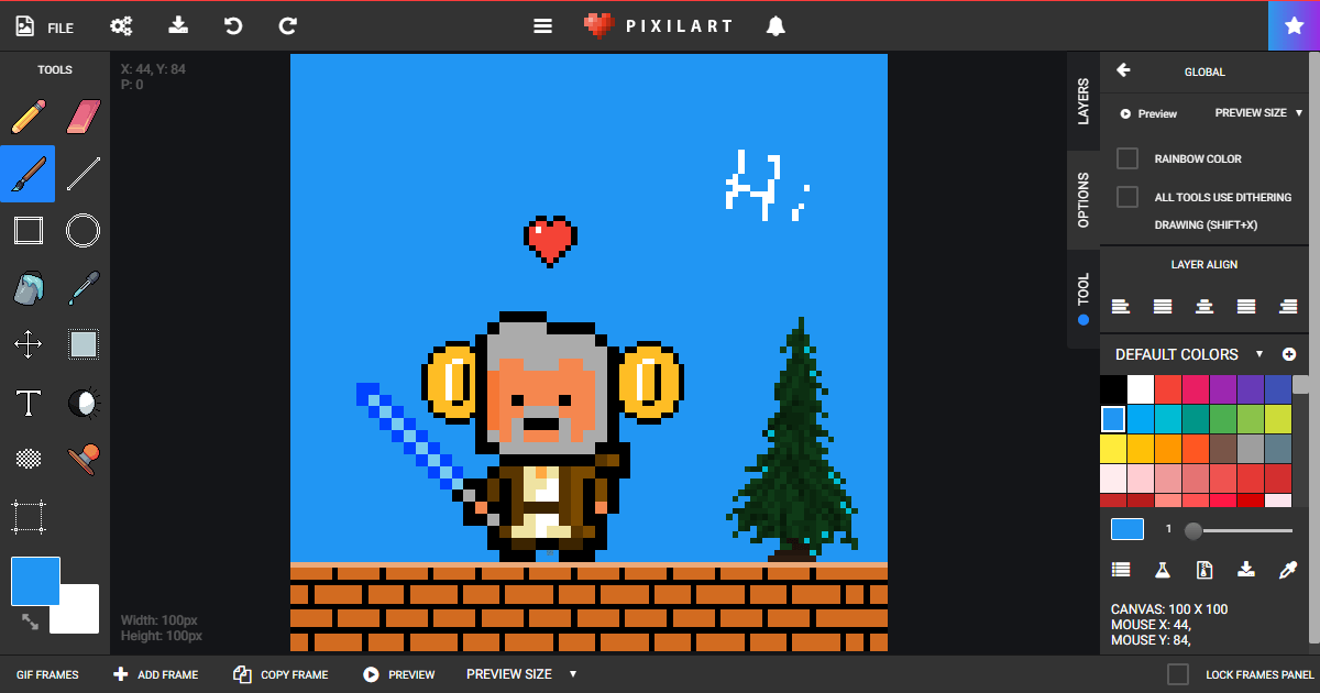 Este editor de pixel art online es todo lo que necesitas para dar rienda