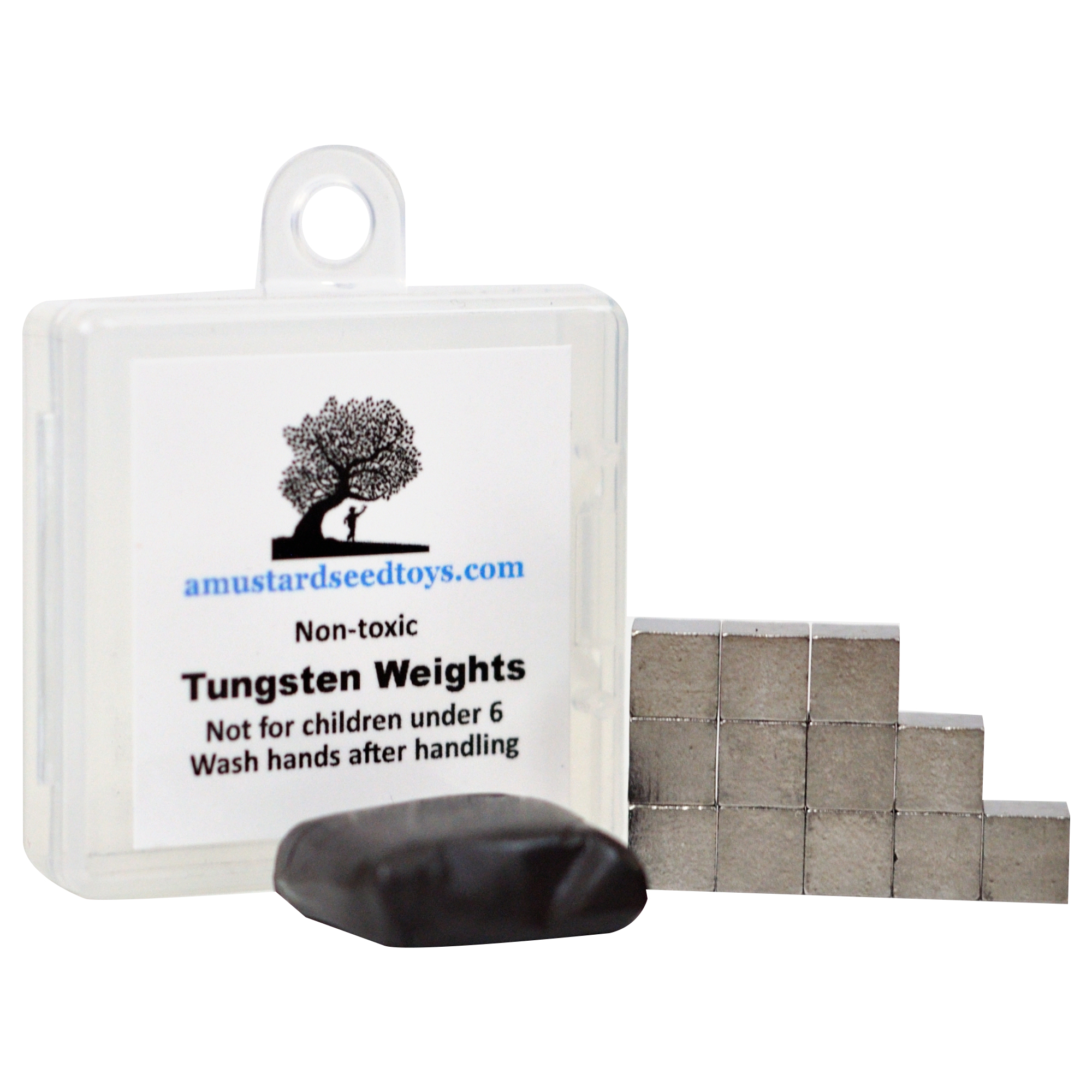 Tungsten Weights, 3 oz. Cube & Putty Kit, 12 1/4" Cubes + 1 oz. Putty, Easily Tune Your Pinewood