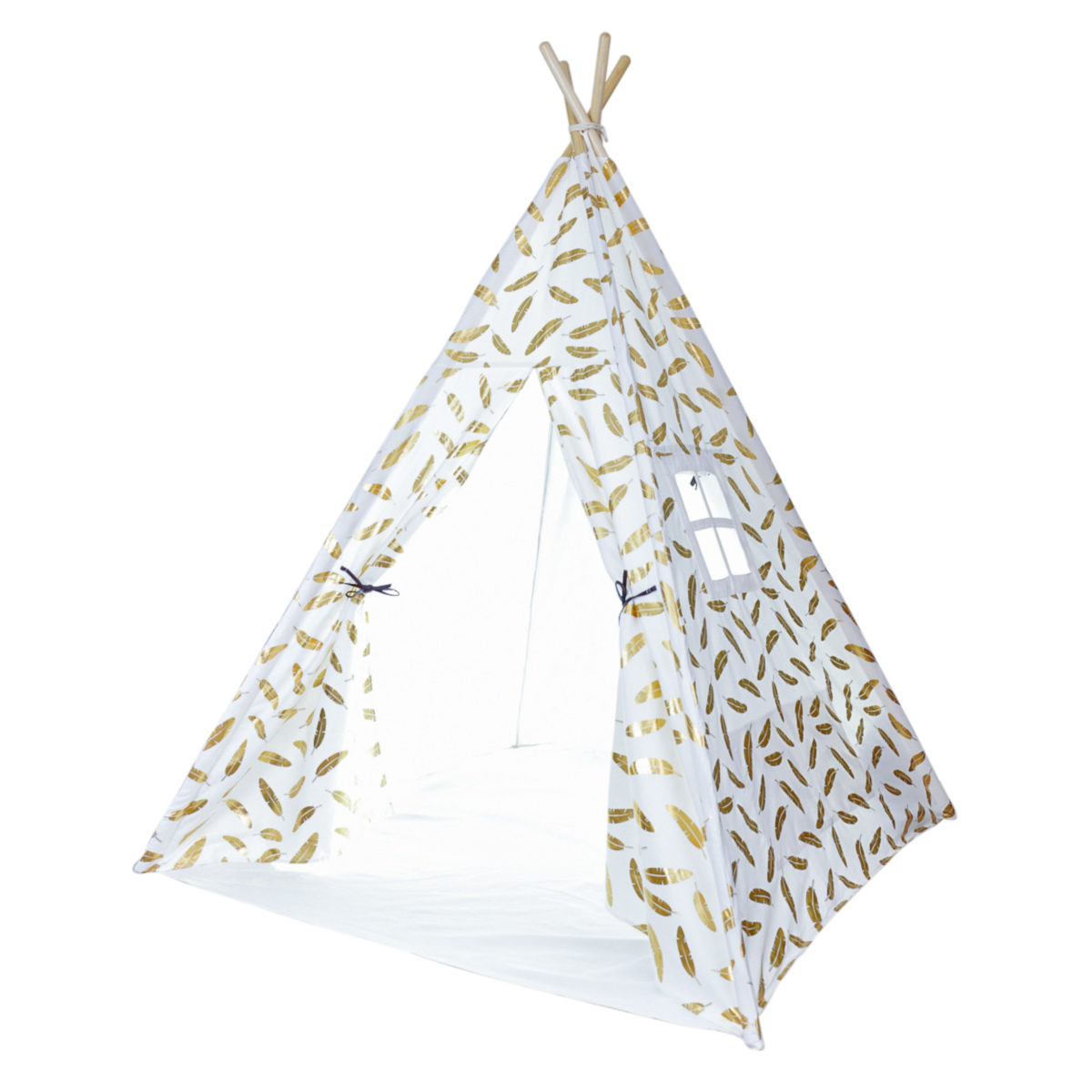 Teepee Tent for Kids, Gold Feathers Play Tents Indoor for Boys & Girls