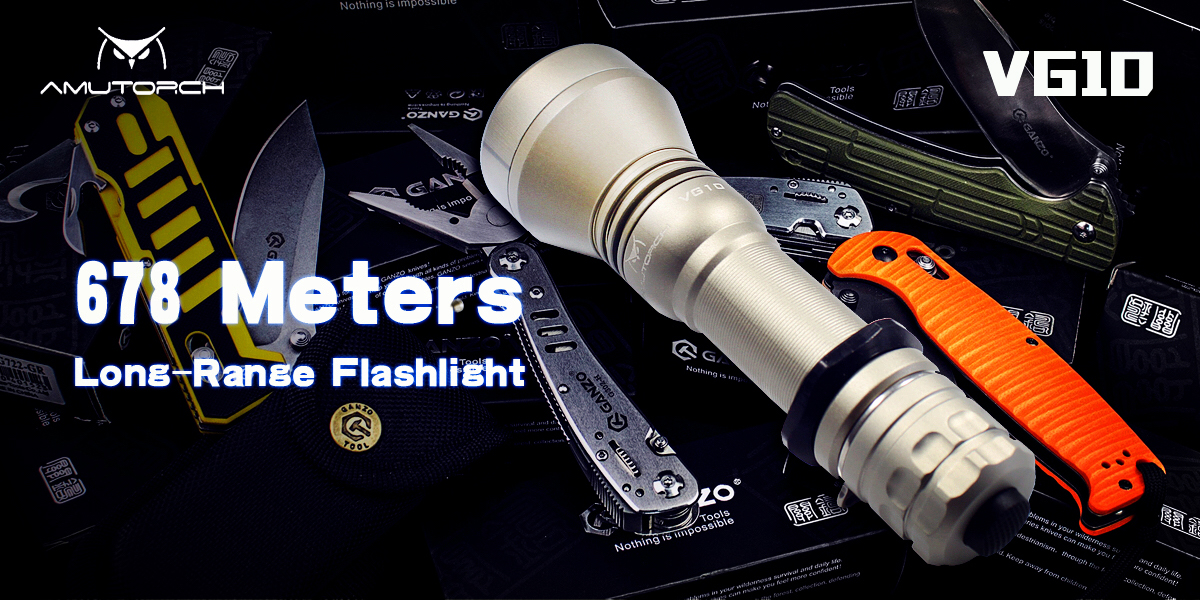 AMUTORCH VG10 678 Meters LongRange Flashlight, 1200