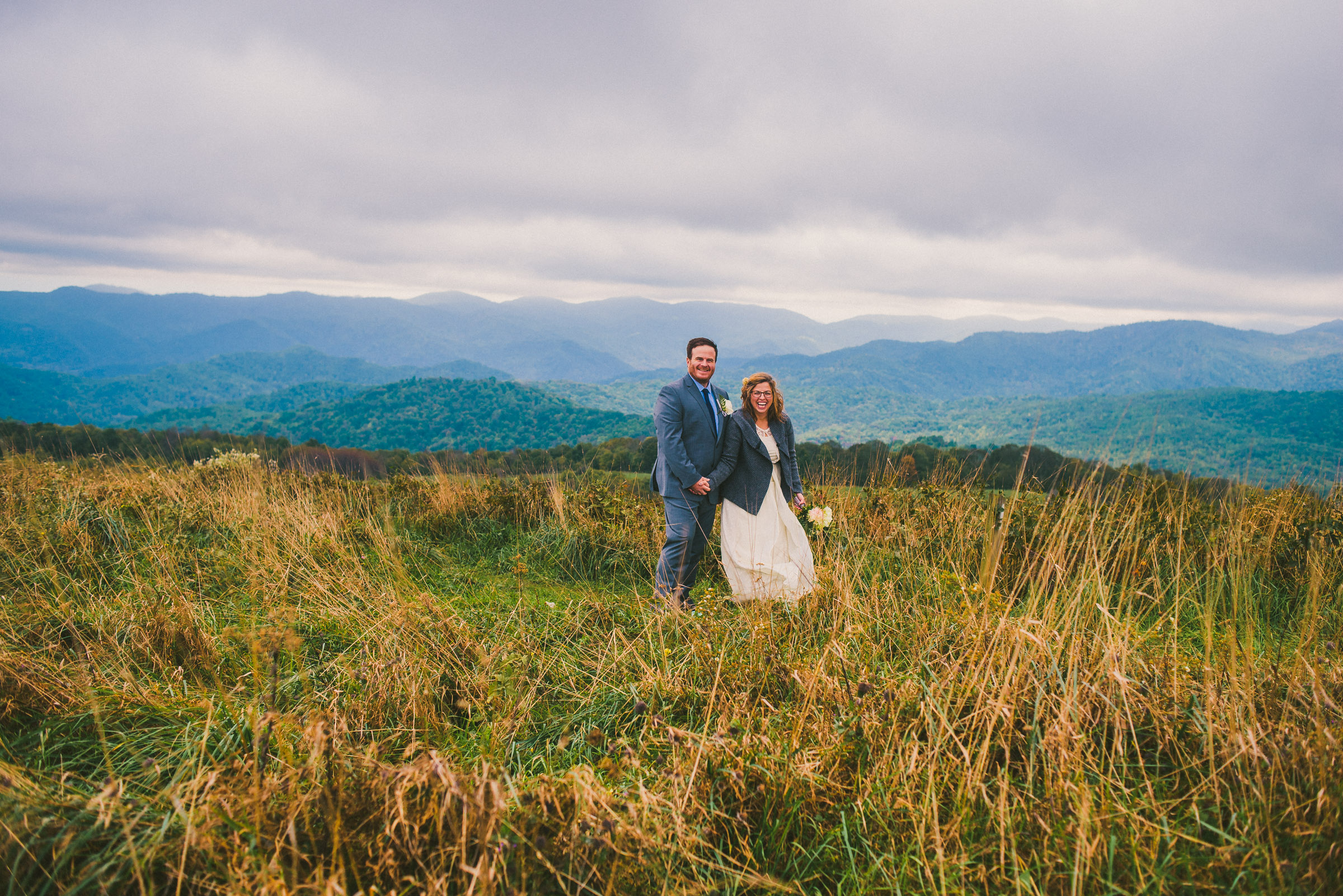 Max Patch Elopement A Moody Fall Wedding in the Blue Ridge Mountains