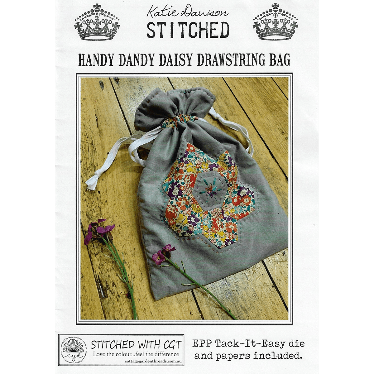 Amy Kallissa Handy Dandy Daisy Drawstring Bag