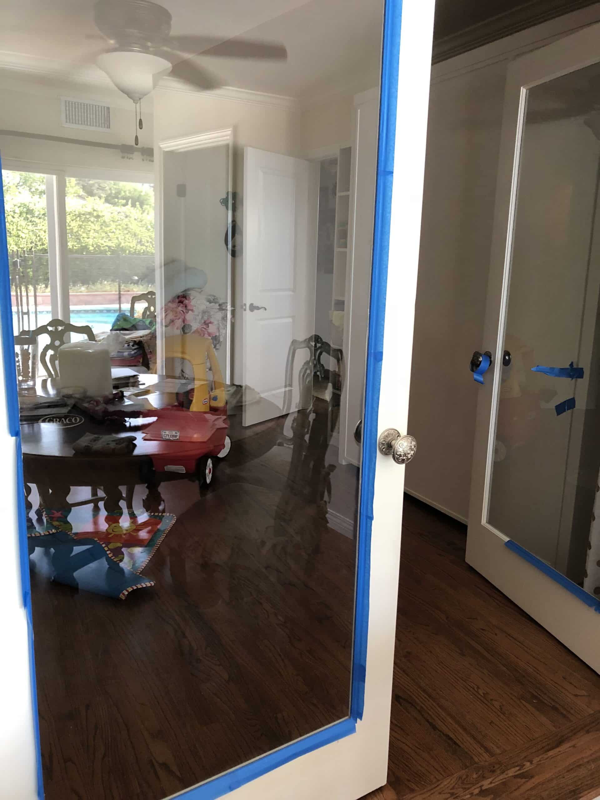 DIY Frosted Glass How to Spray on Frost