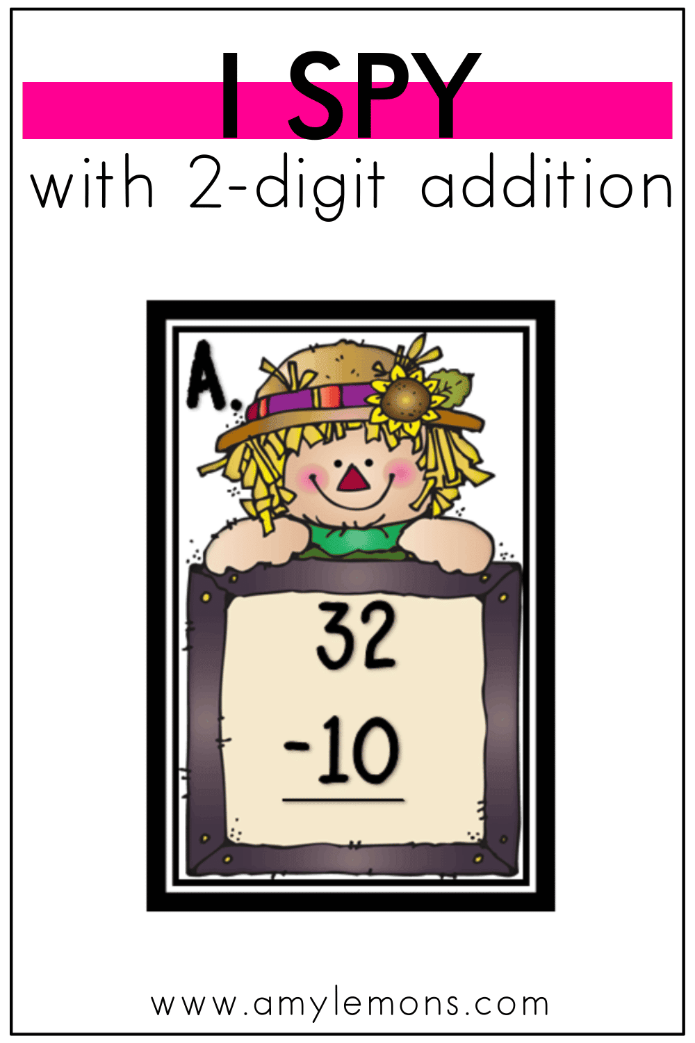 2 Digit Subtraction Without Regrouping FREEBIES - Amy Lemons