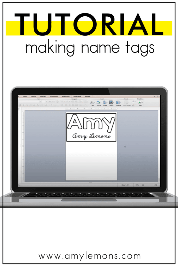 Video Tutorial How to Make Name Tags Amy Lemons