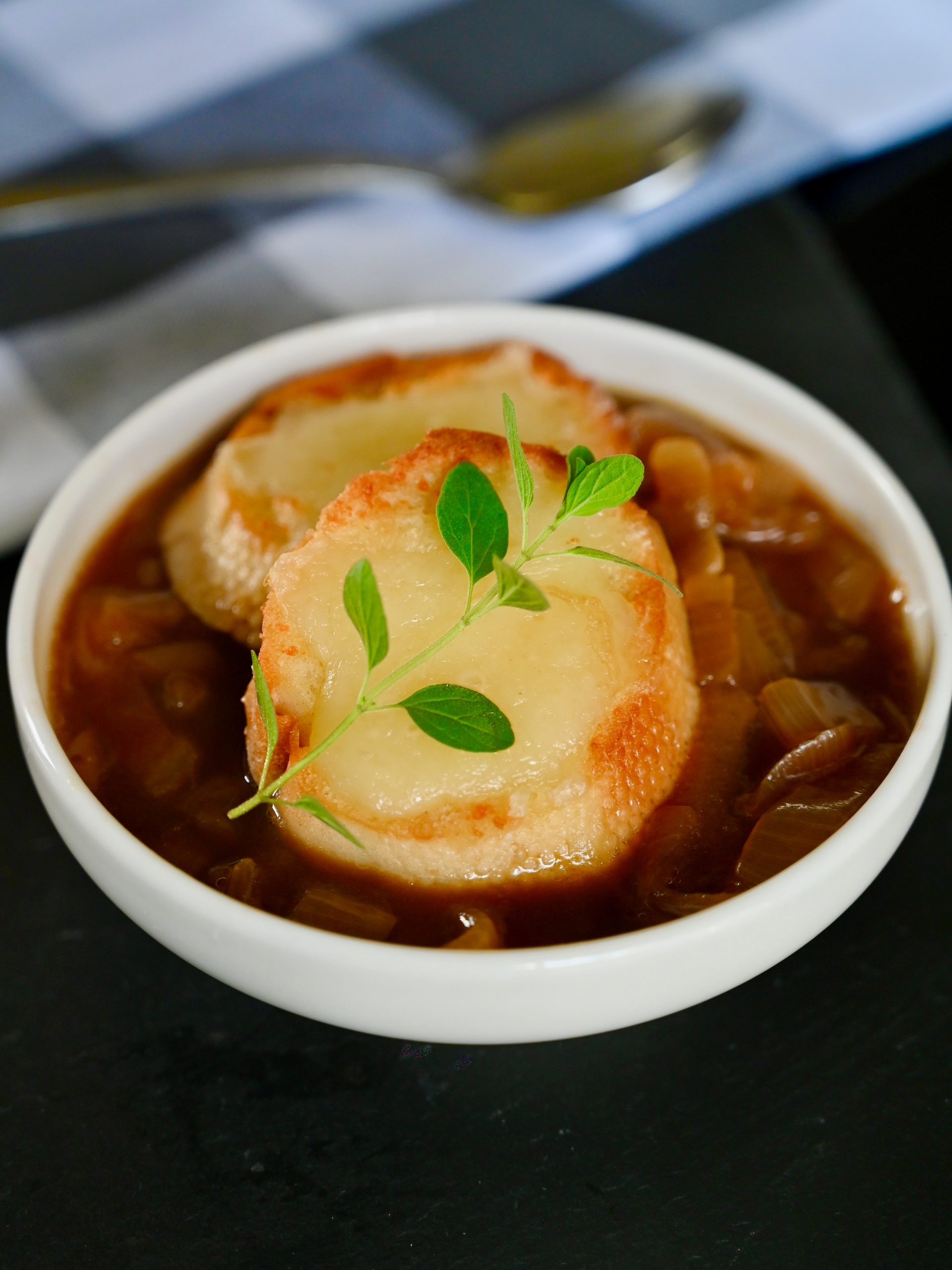 French Onion Soup with Gruyère Cheese Croutons Maison McCauley