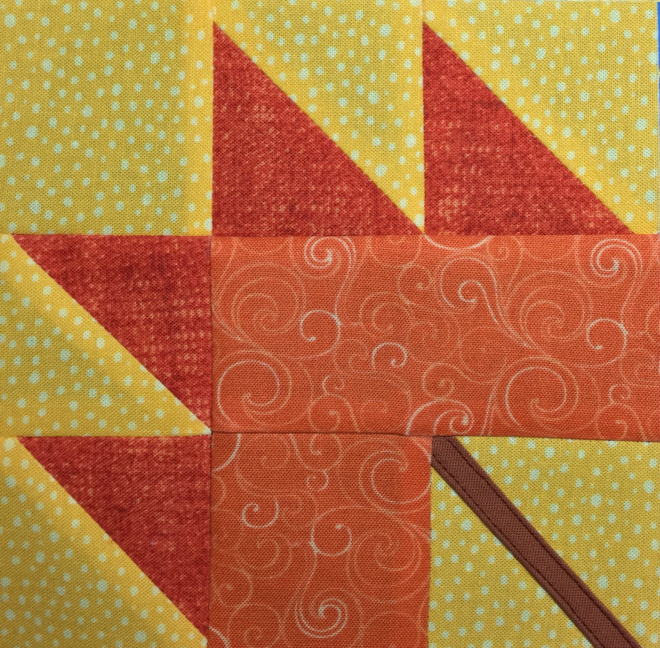 August Easy Miniature Quilt Block Pattern from Itty Bitty Quilts Book