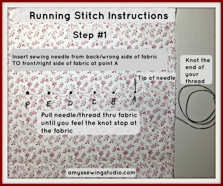 Running Stitch Instructions for BeginnersAmy's Sewing Studio