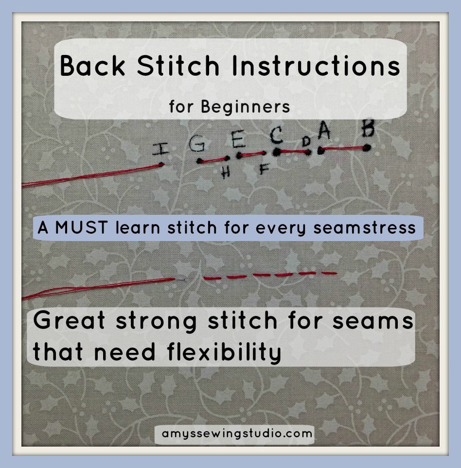 Back Stitch Instructions for the Beginner; A MUST learn basic sewing