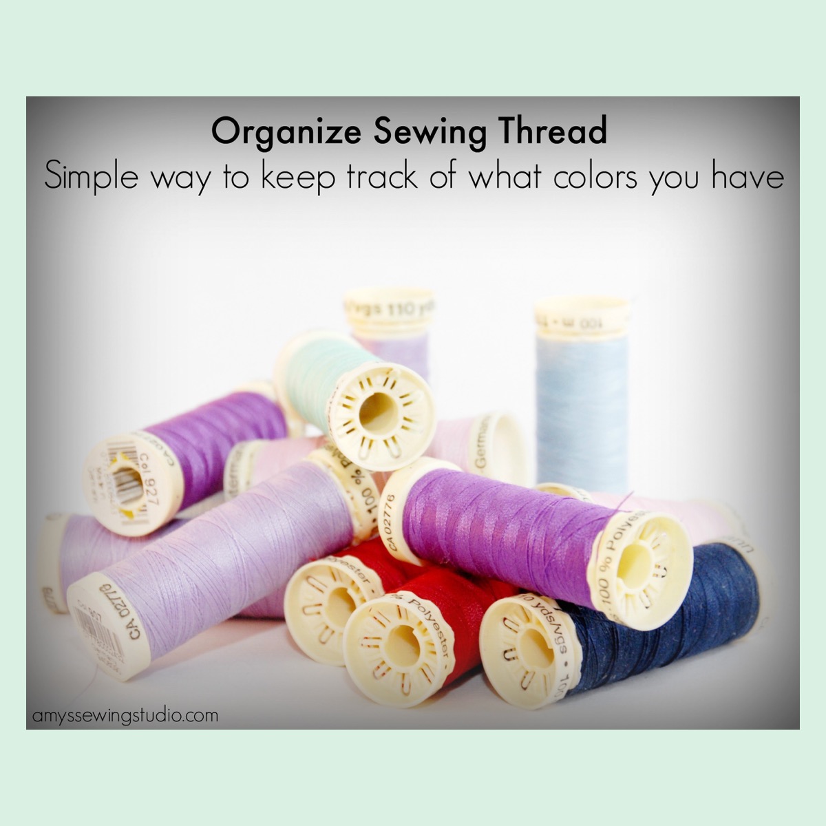 Organize Sewing Thread A SIMPLE way to keep track of what colors you have!