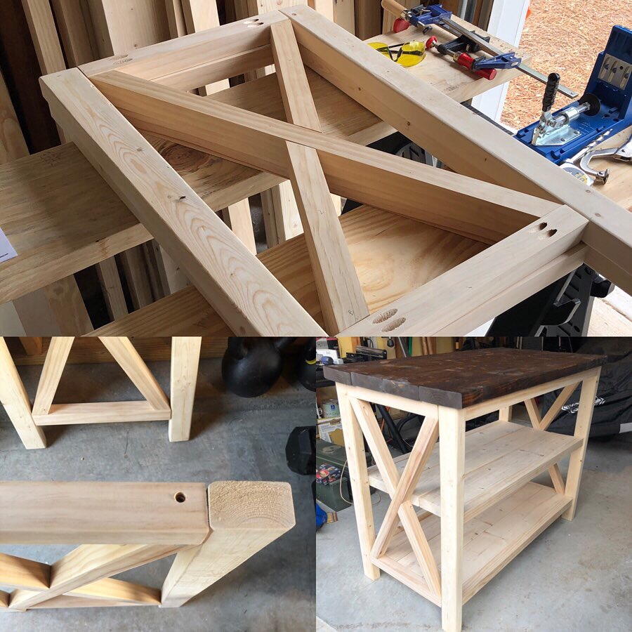 Rustic “x” Changing Table for Baby Prim Ana White