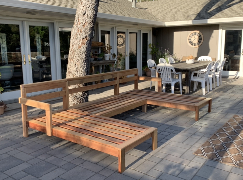 Outdoor 2x4 sectional sofa Ana White