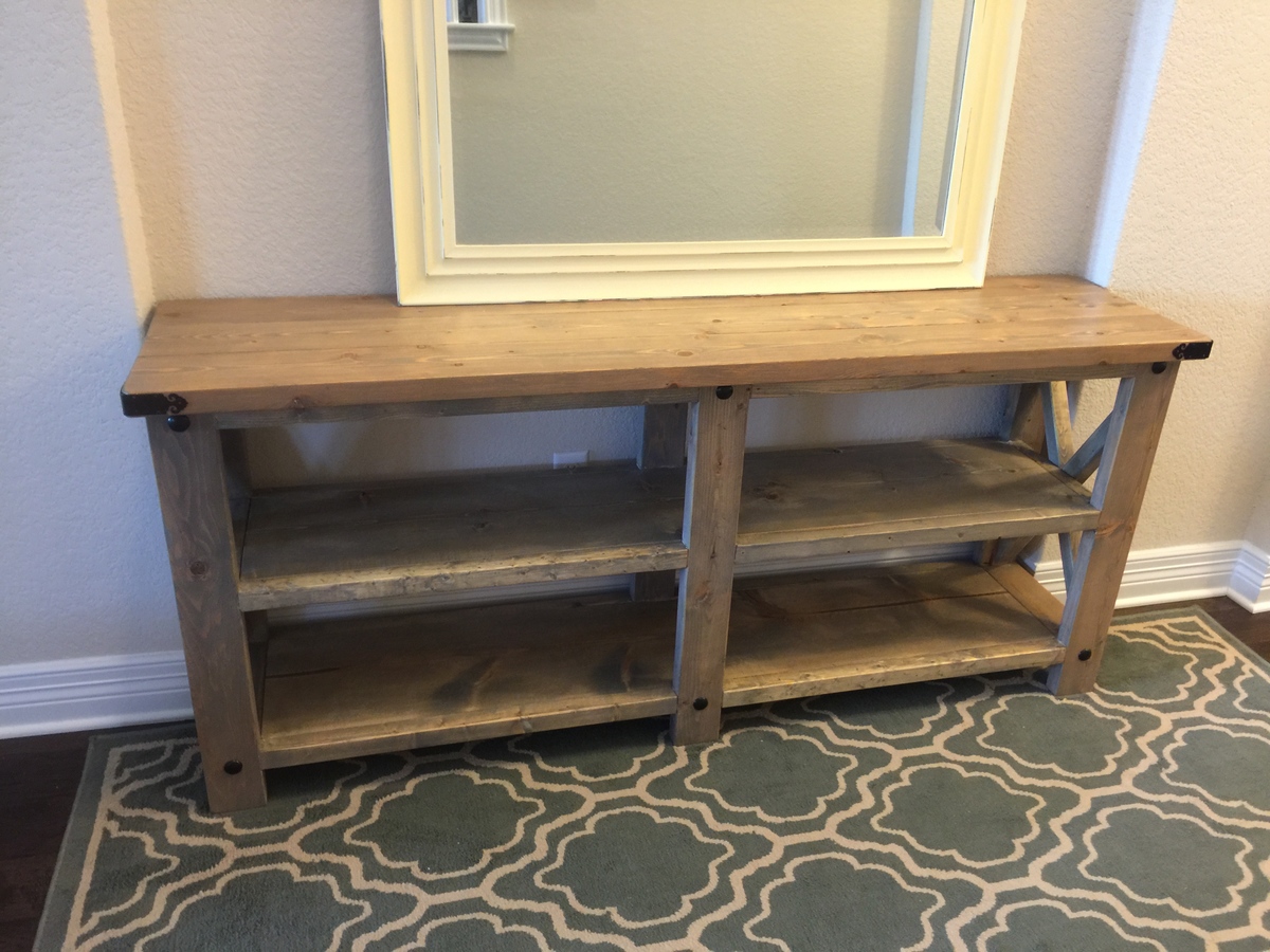 Ana White | Rustic X Console - DIY Projects (1200 x 900 Pixel)