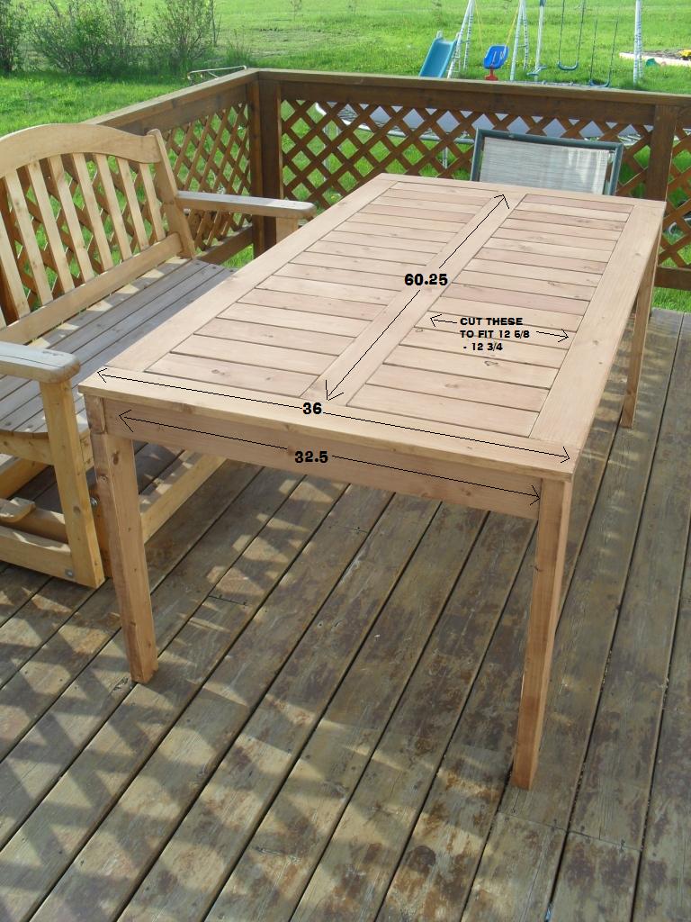 Ana White | Modified Simple Outdoor Dining Table - DIY ... (768 x 1024 Pixel)