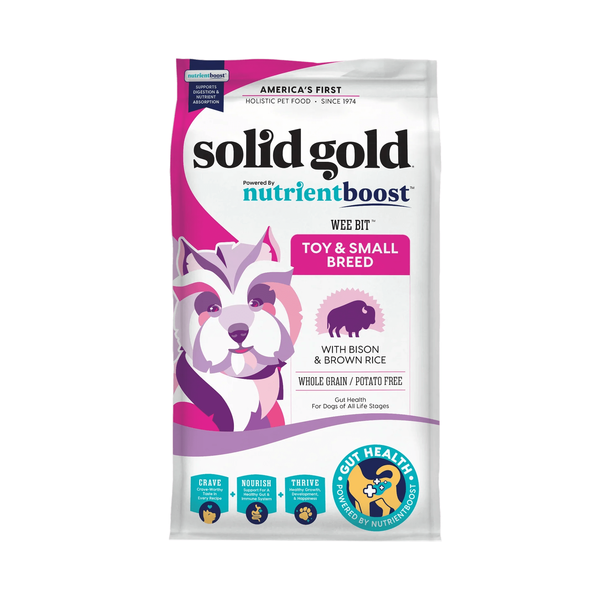 Solid Gold Nutrient Boost Wee Bit, Bison Recipe, Dry Dog Food Anaheim