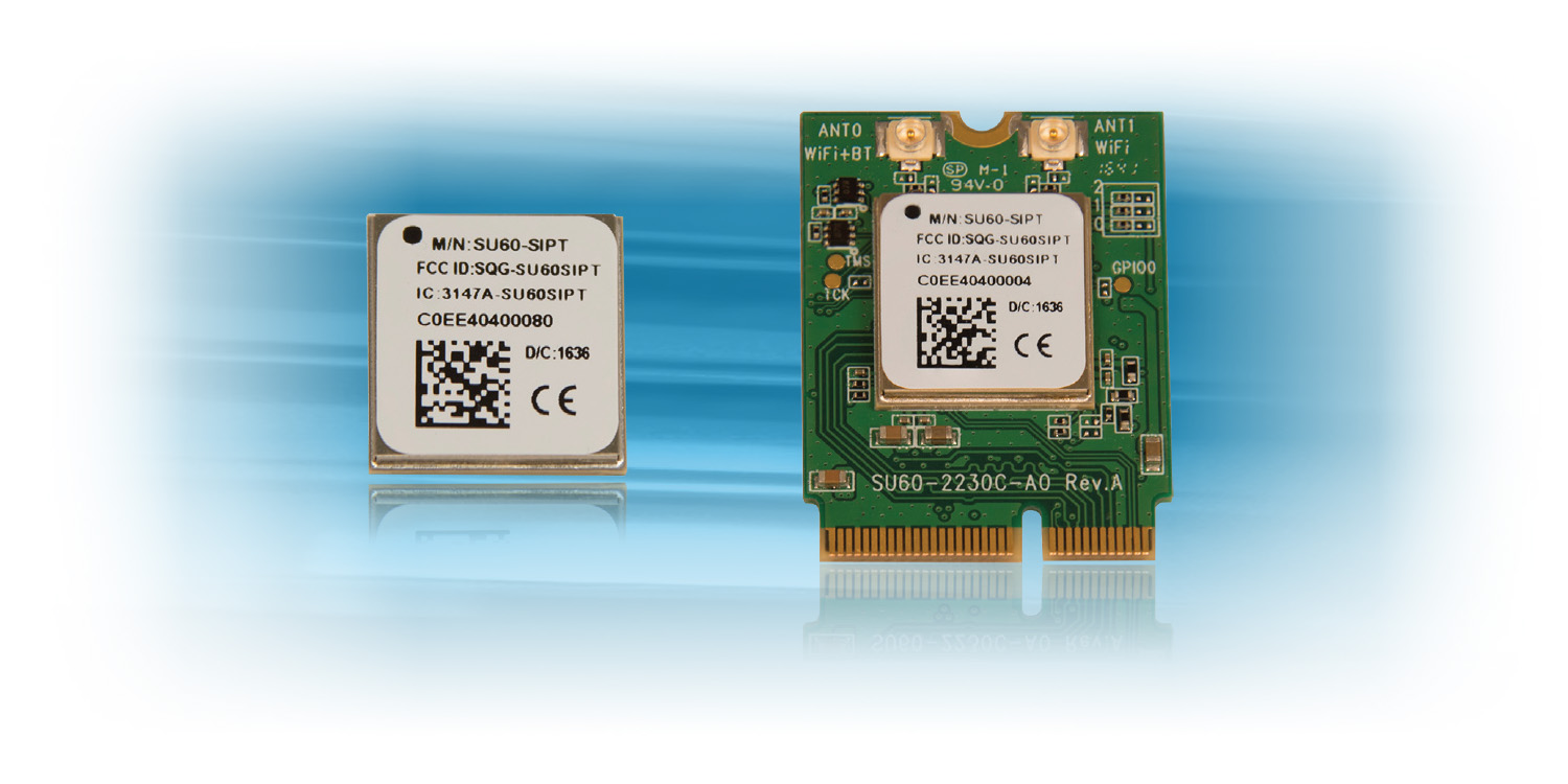 Wireless modules feature secure Bluetooth, dualband 802.11ac Wave 2 Wi