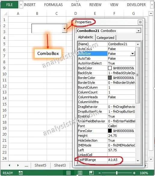 ActiveX ComboBox Control VBA Explained with Examples