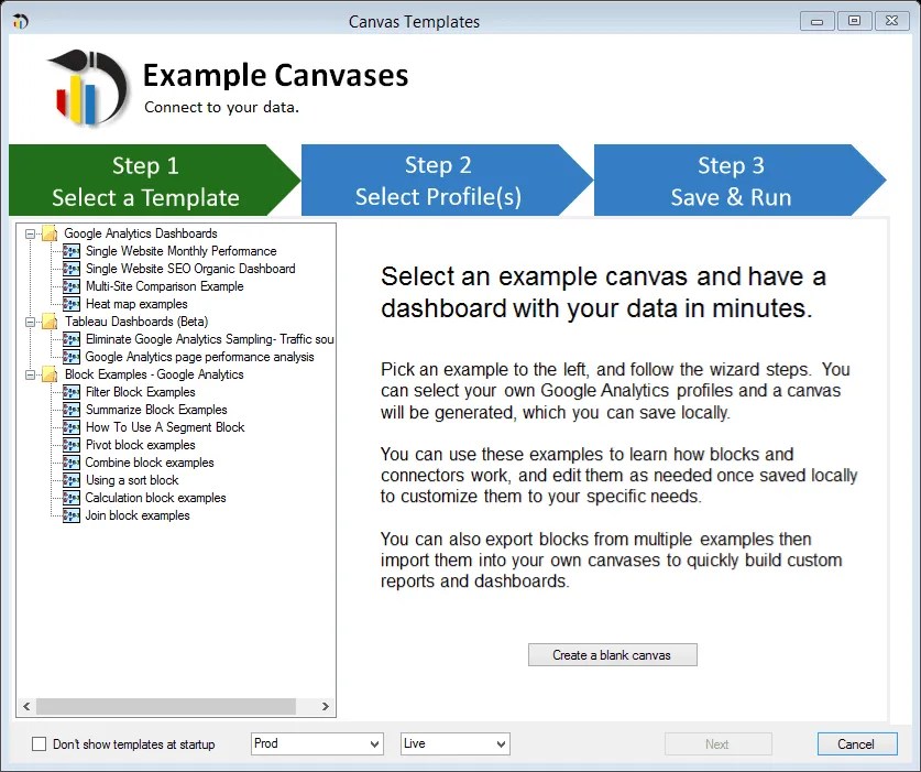 Report Automation Analytics Canvas
