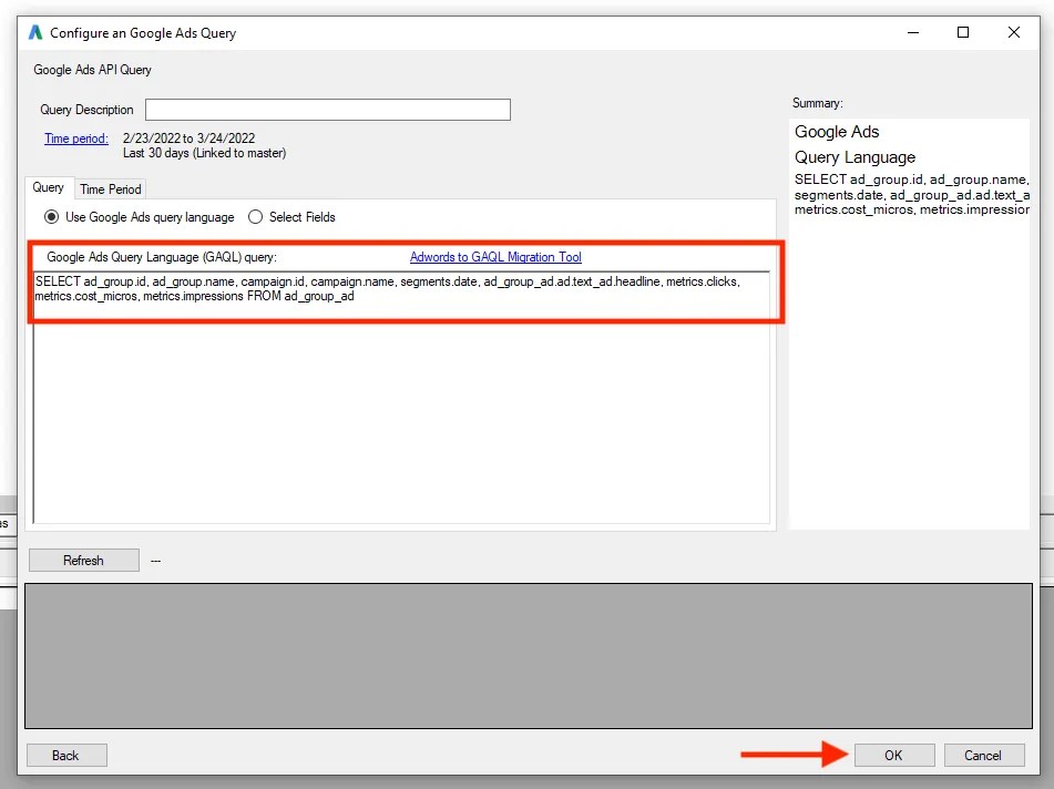 Migrating from AdWords API to Google Ads API Analytics Canvas