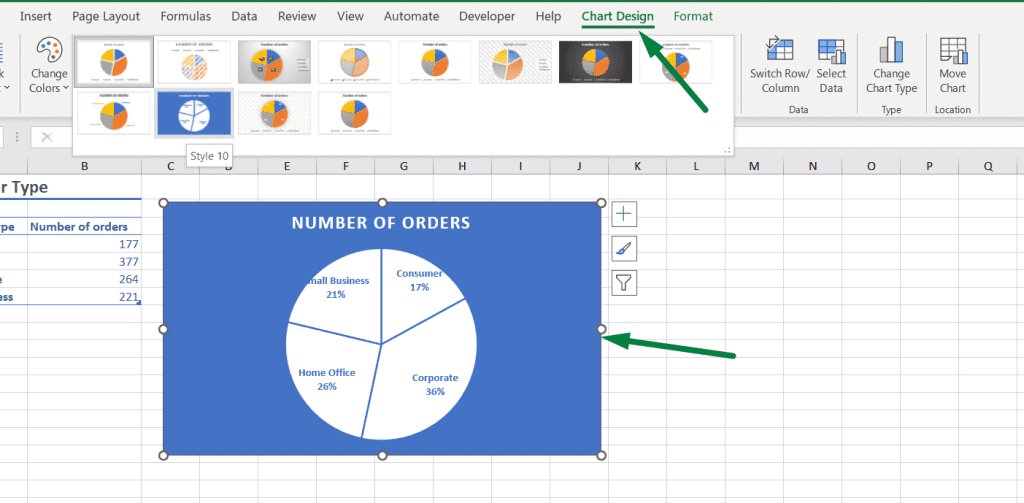 How to Change A Chart Style in Excel (In 3 Clicks)