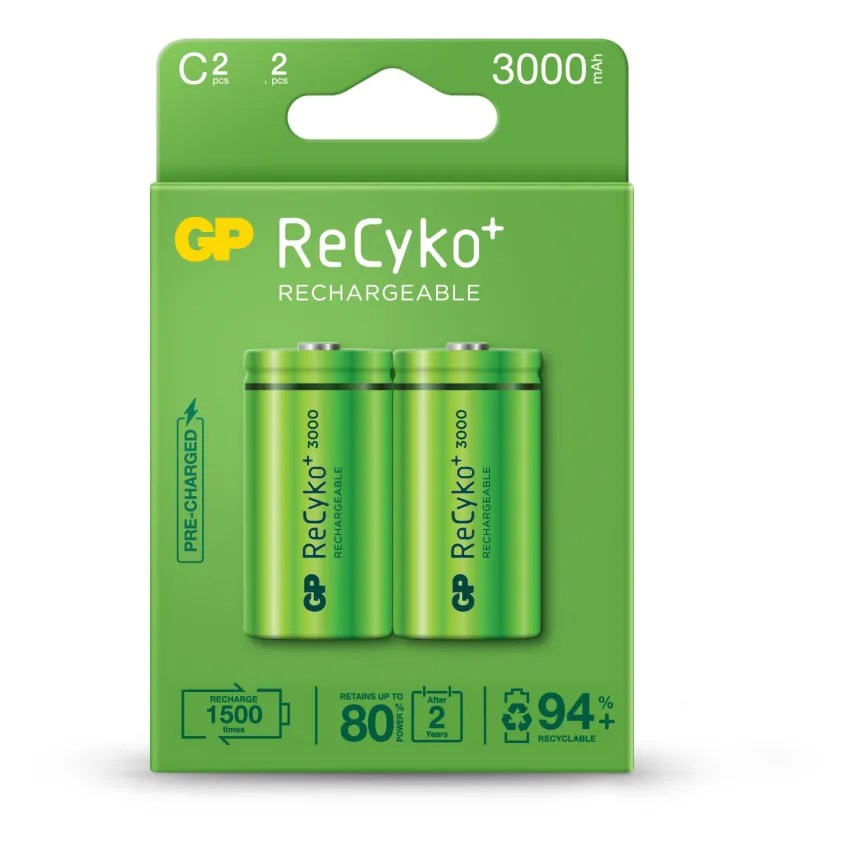 GP ReCyko battery 3000mAh C Size 2 Pack Anand International Ltd