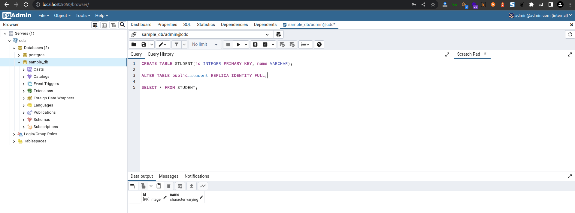 Change Data Capture (CDC) with PostgreSQL and Debezium