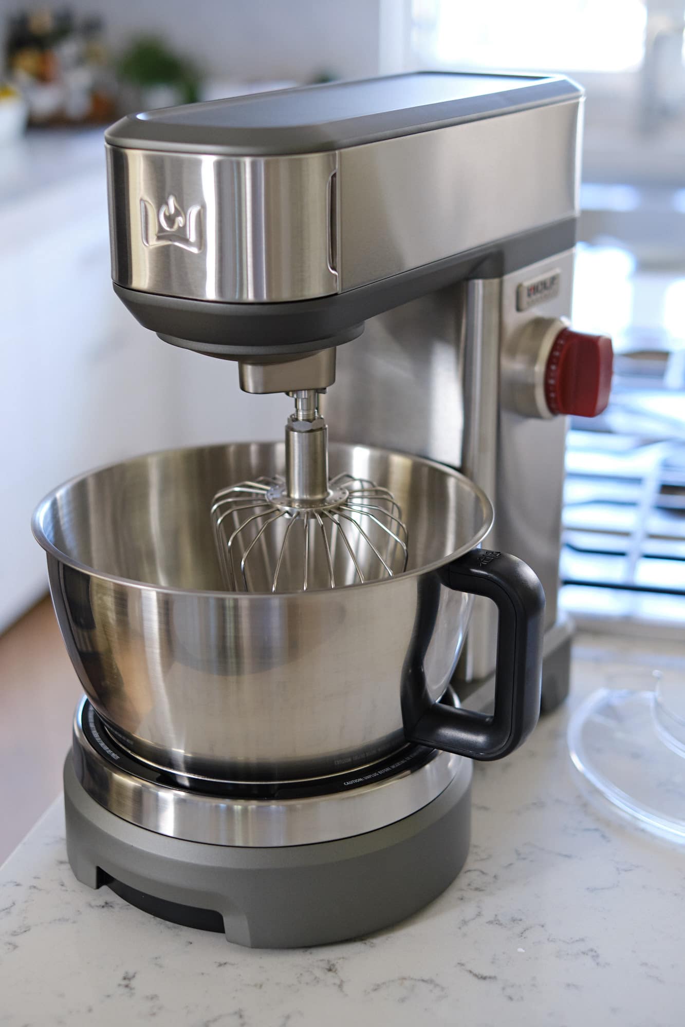 Wolf stand mixer on countertop