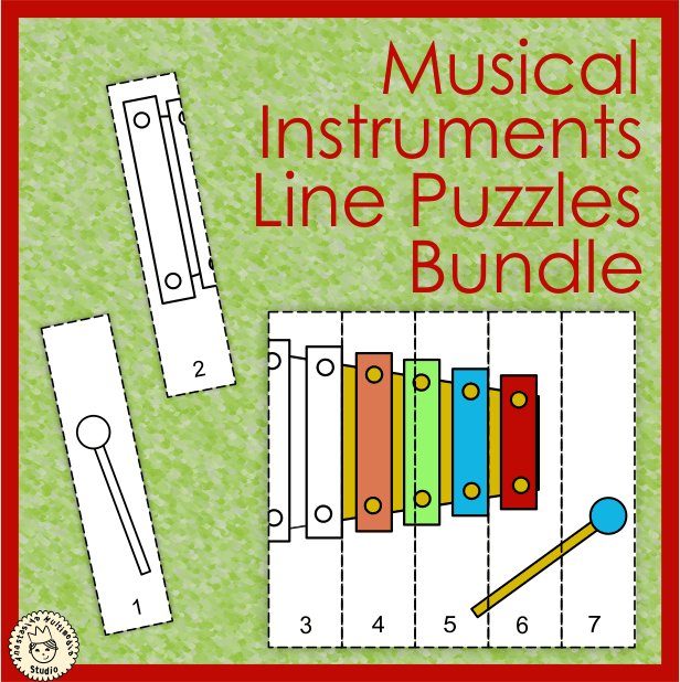 Musical Instruments Line Puzzles Bundle