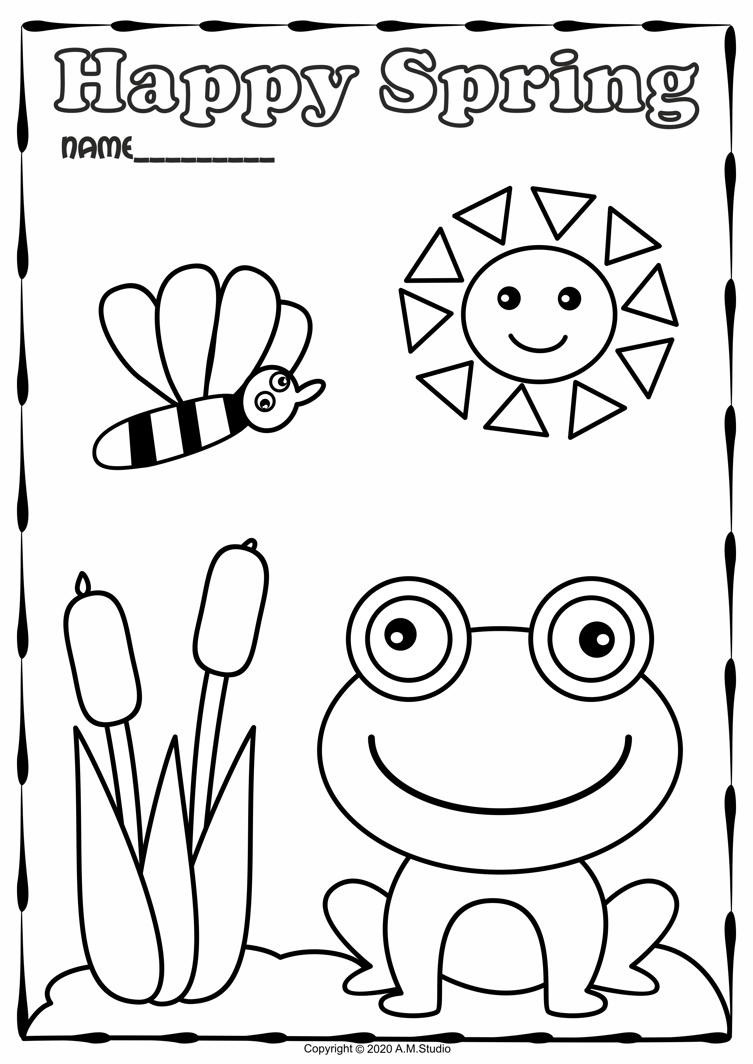Preschool Coloring Pages Spring Preschool Coloring Pages Spring